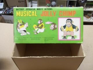 1950/60 ' s Battery Operated Multi Actions Musical Jolly Chimp Great 6