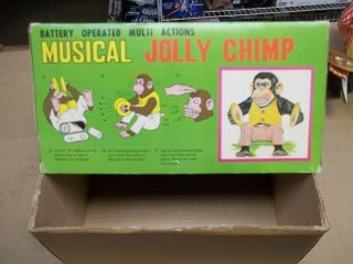 1950/60 ' s Battery Operated Multi Actions Musical Jolly Chimp Great 8