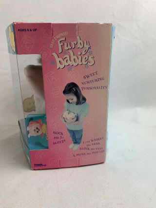 FURBY BABIES WHITE 70 - 940 Tiger Electronics Hasbro 1999 White Curls 3