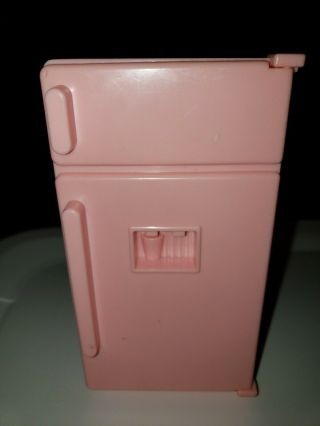 Playskool Dollhouse Pink Fridge Refrigerator Kitchen Loving Family 1990 Complete