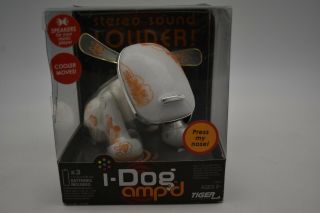 I - Dog Amp’d White With Yellow Flowers Speaker For Your Music Toy