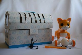 Zoomer Kitty Kids Interactive Robot Kitty Whiskers The Orange Tabby Cat Complete