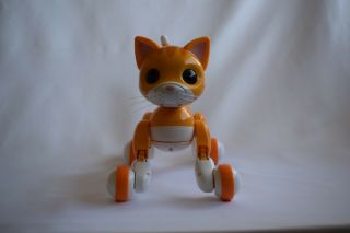 Zoomer Kitty Kids Interactive Robot Kitty Whiskers The Orange Tabby Cat COMPLETE 4