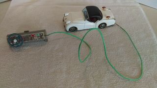 1960 ' s Japan Bandai Battery Operated Remote Control Triumph TR3 Coupe Car & Box 2