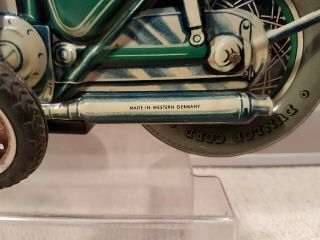 TIPPCO Tin Friction Police Motorcycle TCO - 598 - Germany - 28cm - 1950s 7