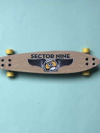 Tech Deck Longboard “sector 9 Yellow “ Pre - Owned Finger Boards Skateboards