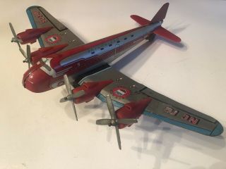 Marx Strato Airlines Stratoliner 700 Skycruiser Tin Friction Airplane