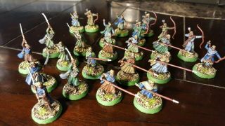 Wood Elves Middle Earth Sbg Games Workshop Well Painted Based X24