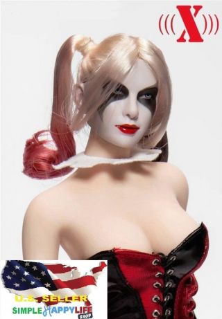 1/6 Suicide Squad Harley Quinn Female Joker Head Sculpt For Phicen