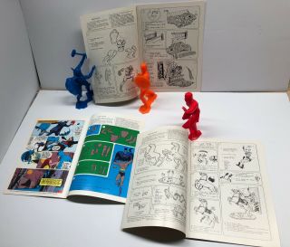 8 1974 Aurora Comic Scenes Model Kit Instruction Booklets Spider - Man Batman