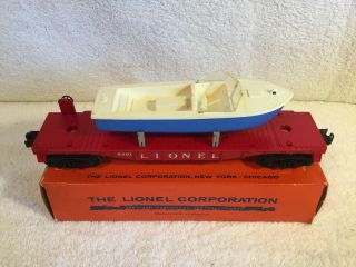 Lionel Postwar 6801 Flat Car With Boat W/ob