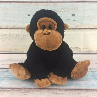 Dan Dee Sitting Monkey Plush Black Brown 10 " Stuffed Animal Baby Soft Toy