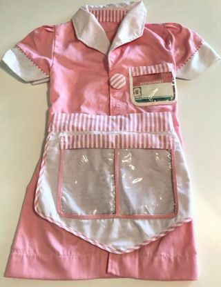 Melissa And Doug Pink Waitress Costume Role Play 3 - 6 Years Dress And Apron