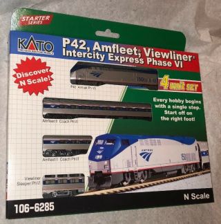 Kato N Scale 106 - 6285 Amtrak P42 Amfleet Viewliner Intercity Express Locomotive