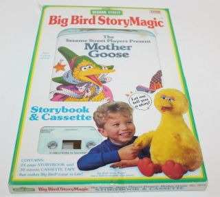 Sesame Street Big Bird Story Magic Storybook & Cassette Mother Goose
