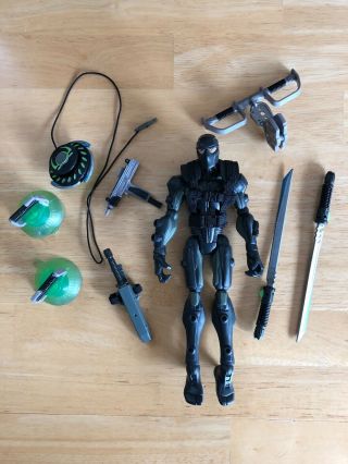 2005 Gi Joe Sigma 6 Action Figure | Snake Eyes - Most Weapons / Incomplete