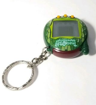 Bandai Tamagotchi Connection 2004 Virtual Pet Keychain Green Scale Snake Reptile 8