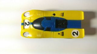 VINTAGE AFX HO SCALE SLOT CAR RACE CAR TRACK RACING MADE SINGAPORE YELLOW 2 5