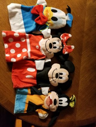 Melissa And Doug Disney Hand Puppets Mickey Minnie Goofy Donald Duck Set Of 4