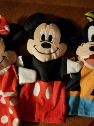 Melissa and Doug Disney Hand Puppets Mickey Minnie Goofy Donald Duck Set of 4 4