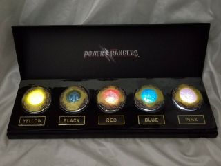 Mighty Morphin Power Rangers Movie Power Coin Set Lights Up Great Display Bandai