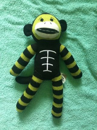 Dan Dee Halloween Sock Monkey Plush Stuffed Animal Green Black Ghoul Skeleton