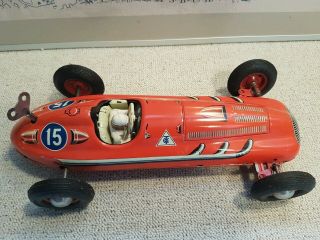 Tin toy Wind up Tippco Mercedes race car number 15 - Germany - 10