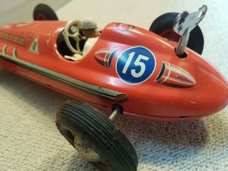 Tin toy Wind up Tippco Mercedes race car number 15 - Germany - 9