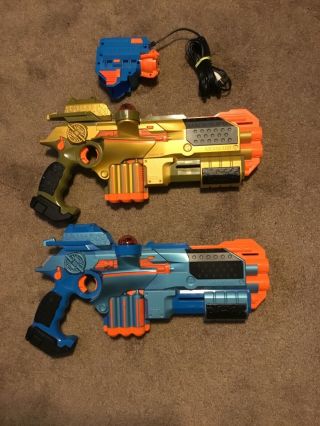 Phoenix Ltx Laser Tag Set Of 2 With Plug And Play Tv Game Attachment.  Hasbro
