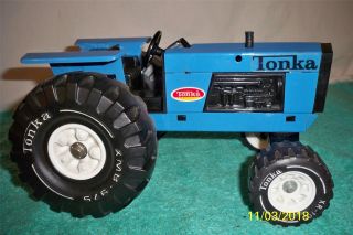 Tonka Tractor 1974 - 75 With Steering V - Good Fully Pressed Steel 11 " Long