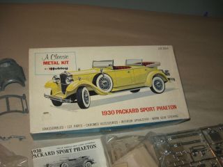 Vintage Hubley 1930 Packard Sport Phaeton Metal Model Kit / Open Box / As Found