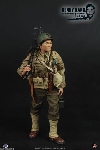 Wwii Us Army 442nd Infantry Regiment Italy 1943 Henry Kano 1/6th Scale Figure