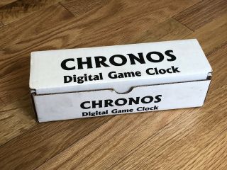 Chronos Digital Game Clock (White) Chess Clock - Cleaned/Tested - 2