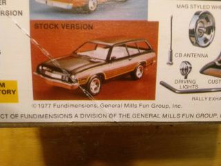 Vintage MPC 1978 Ford Pinto Wagon 1/25 scale Model Kit 1 - 7828 3