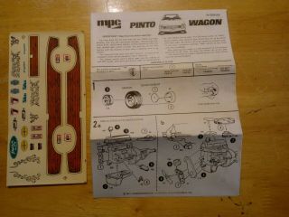 Vintage MPC 1978 Ford Pinto Wagon 1/25 scale Model Kit 1 - 7828 8