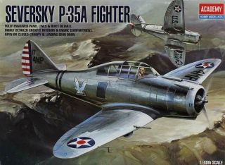 Academy 1:48 Seversky P - 35 A Fighter Fi013 Plastic Aircraft Model Kit 2180u