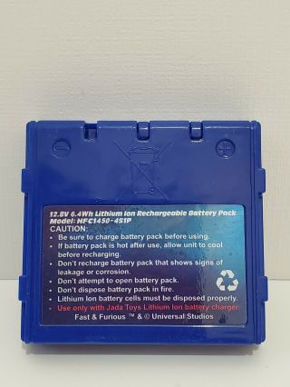 Jada Fast And Furious Elite 12.  8V 500mAh Lithium Ion Rechargeable Battery Pack 2