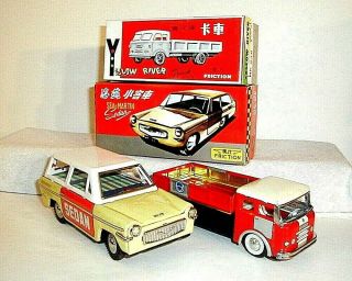 China Tin Toy Lot; Mf 936 7 " & Mf139 7.  5 ".  Sea Martin And Yellow River Pu Mib