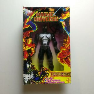 Marvel Universe Spider - Man 10 " Black Costume (venom?) Poseable Figure Toybiz