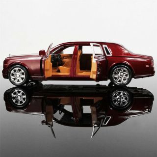 1:24 Rolls - Royce Phantom Metal Diecast Model Car Toy Sound&light Red