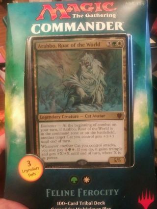 Magic: The Gathering Mtg Commander 2017 Deck - Feline Ferocity - Never Opened