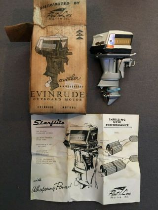 1959 Toy Outboard Boat Motor starflite 50 hp 50th anniversary model.  K&O 10