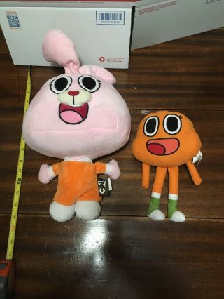The World Of Gumball - Plush Toy Anais 14 " And Darwin 9”