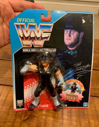 The Undertaker Wwf Wwe Hasbro Action Figure 1992 Blue Card Series 4 Nm Moc
