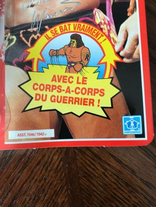 WWF Ultimate Warrior Hasbro 1991 Wrestling Action Figure Purple Trunks French 3