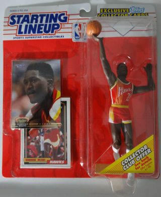 1993 Starting Lineup Dominique Wilkins Atlanta Hawks Kenner Basketball Figure