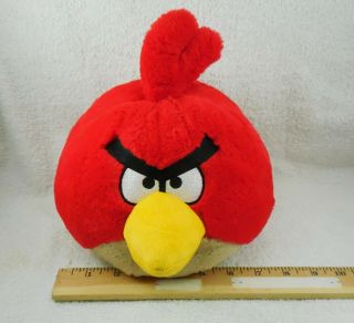 Angry Birds,  Plush Stuffed Red Bird With Sound,  Rovio 12 " L X 9 " H X 8 " W