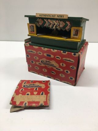 Vintage 1943 Authenticast News Stand Mini Craft American Flyer With Box