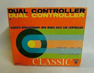 Look 1960`s Classic Industries 1/24 Slot Car Dual Controller In The Box