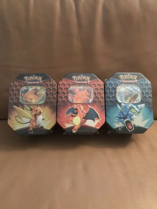 Pokemon Hidden Fates Tins - Set Of 3 - In Hand And Ready To Ship